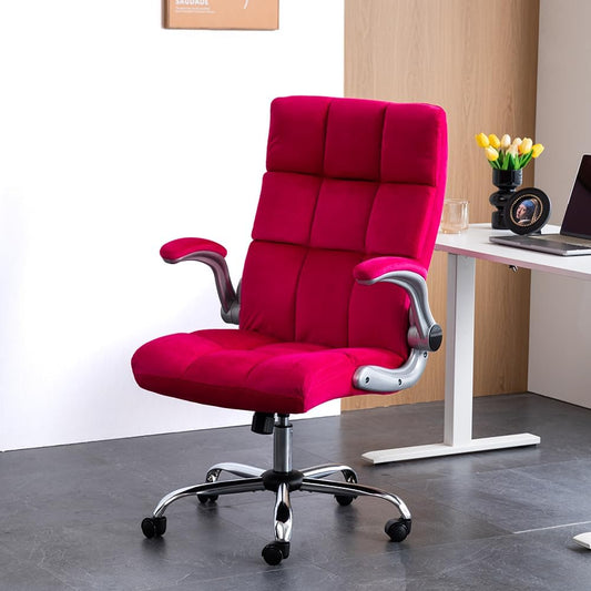 Vibrant Velvet Home Office Chair | FUSHIA